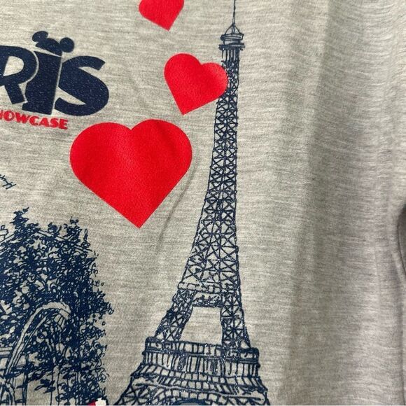 Disney Parks Paris Epcot World Showcase Mickey Minnie Mouse Gray Top Sz Large - Picture 6 of 8